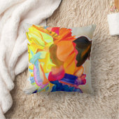 ネオンカーネーション水彩花 クッション (ブランケット)