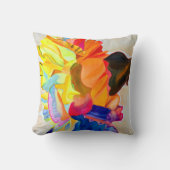 ネオンカーネーション水彩花 クッション (正面)