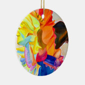 ネオンカーネーション水彩花 セラミックオーナメント (右)