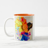 ネオンカーネーション水彩花 ツートーンマグカップ (左)