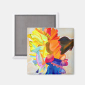 ネオンカーネーション水彩花 マグネット (正面/裏面)