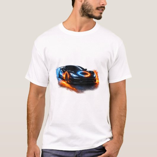 ネオンカー スポーツカー Tシャツ (正面)
