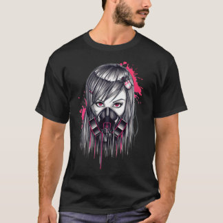 ネオンガスマスクガール Tシャツ