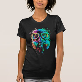 ネオンガスマスク：ビブラントカオスアート Tシャツ