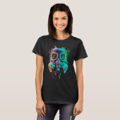 ネオンガス・マスク:ビブラント・カオス・アート Tシャツ (正面フル)