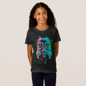 ネオンガス・マスク:ビブラント・カオス・アート Tシャツ (正面フル)