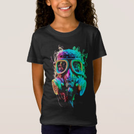 ネオンガス・マスク：ビブラント・カオス・アート Tシャツ