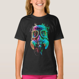 ネオンガス・マスク：ビブラント・カオス・アート Tシャツ