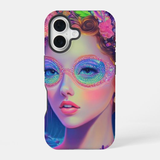 ネオンガーデンの女神 iPhone 16ケース (裏面)
