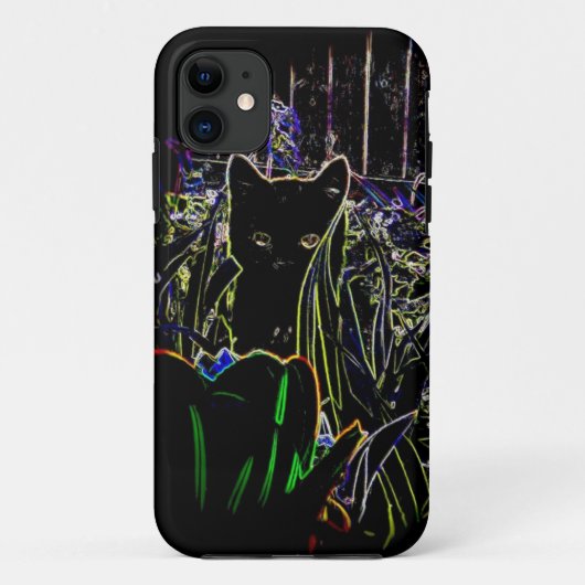 ネオンガーデンの黒猫iPhone 5ケース Case-Mate iPhoneケース (裏面)