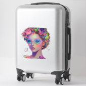 ネオンガーデン女神ステッカー シール (スーツケース)