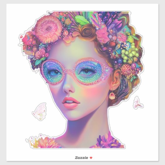 ネオンガーデン女神ステッカー シール (シート)