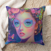 ネオンガーデン女神 クッション (ブランケット)