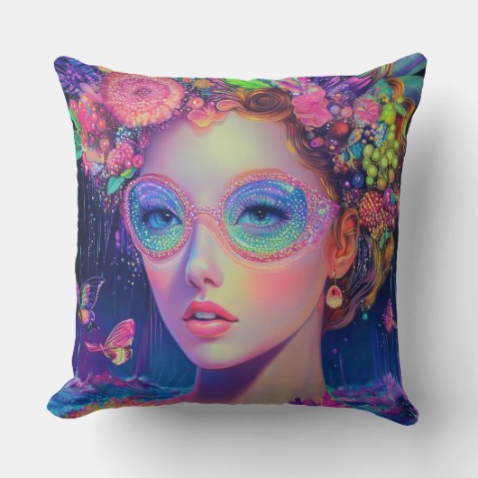 ネオンガーデン女神 クッション (正面)