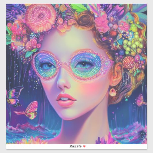 ネオンガーデン女神 シール (シート)