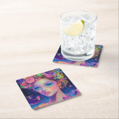 ネオンガーデン女神 スクエアペーパーコースター (インサイチュ)
