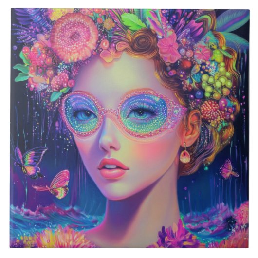 ネオンガーデン女神 タイル (正面)