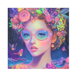 ネオンガーデン女神 メタルプリント