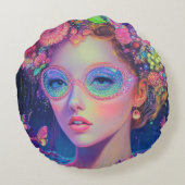 ネオンガーデン女神 ラウンドクッション (裏面)