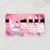 ネオンガーリーコーラルパールオパールグリッタードリップスクレジット 名刺 (裏面)