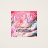 ネオンガーリーサンゴパールオパールグリッタードリップヘアクリップ (裏面)