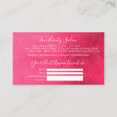 ネオンガーリーピンクシックグリッタードリップスアポイントメント 名刺 (裏面)