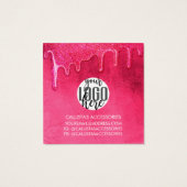 ネオンガーリーピンク厚いグリッタードリップスイヤリングロゴ (裏面)