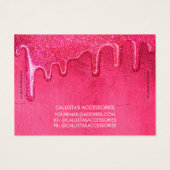 ネオンガーリーピンク厚いグリッタードリップスロゴブレスレット (裏面)