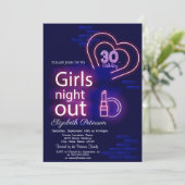 ネオンガールズナイトアウト30歳の誕生日パーティー 招待状 (スタンド正面)