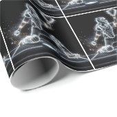 ネオンガールソフトボール捕手オンブラック ラッピングペーパー (ロールコーナー)