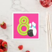 ネオンガールボーリング誕生日紙ナプキンス スタンダードカクテルナプキン (インサイチュ)