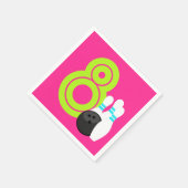 ネオンガールボーリング誕生日紙ナプキンス スタンダードカクテルナプキン (角)