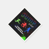 ネオンキッズトランポリンパークバースデーパーティー スタンダードカクテルナプキン (角)