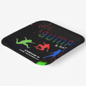 ネオンキッズトランポリンパークバースデーパーティー ペーパープレート (傾斜あり)