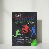 ネオンキッズトランポリンパークバースデーパーティー 招待状