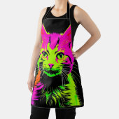 ネオンキャットポートレート エプロン (インサイチュ)