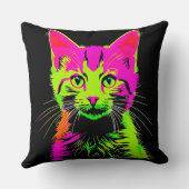 ネオンキャットポートレート クッション (裏面)