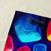 ネオンキューブボルテックスアート ビーチタオル (インサイチュ)