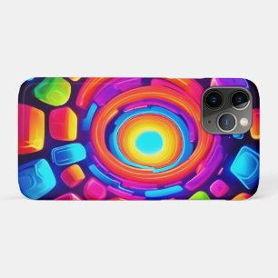 ネオンキューブボルテックスアート iPhone 11 PROケース