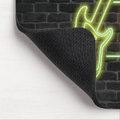 ネオンギターサインオンブリック マウスパッド (コーナー)