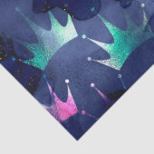 ネオンクラウンオン抽象芸術ブルーデコパージュ 薄葉紙 (詳細)