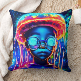 ネオンクラゲの子どもの視覚 クッション