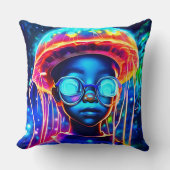 ネオンクラゲの子どもの視覚 クッション (正面)