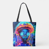 ネオンクラゲの子どもの視覚 トートバッグ (裏面)