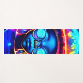 ネオンクラゲの子どもの視覚 ヨガマット (正面(横))