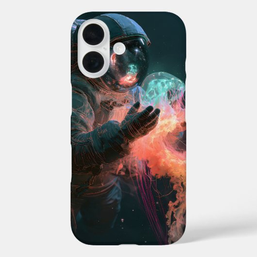 ネオンクラゲ宇宙飛行士銀河スマホケース Case-Mate iPhoneケース (裏面)