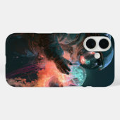 ネオンクラゲ宇宙飛行士銀河スマホケース Case-Mate iPhoneケース (裏面 (横))