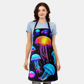 ネオンクラゲ エプロン (着用した状態)