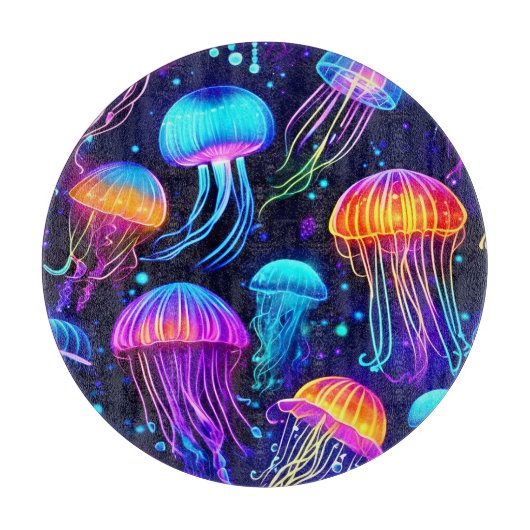ネオンクラゲ カッティングボード (正面)