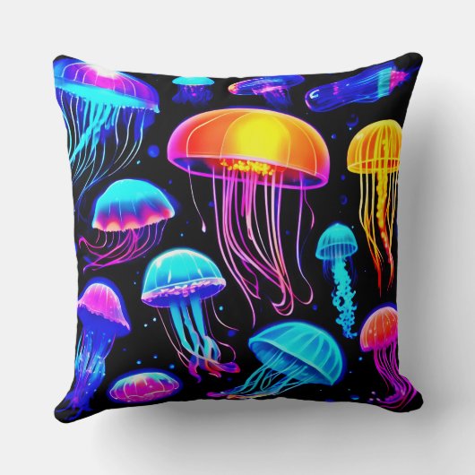ネオンクラゲ クッション (裏面)